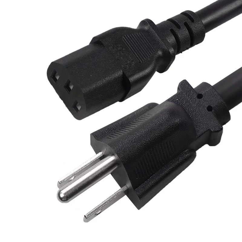 UL Approved AC Power Cord with Standard NEMA5-15 Us Plug to IEC320 C13 Connector