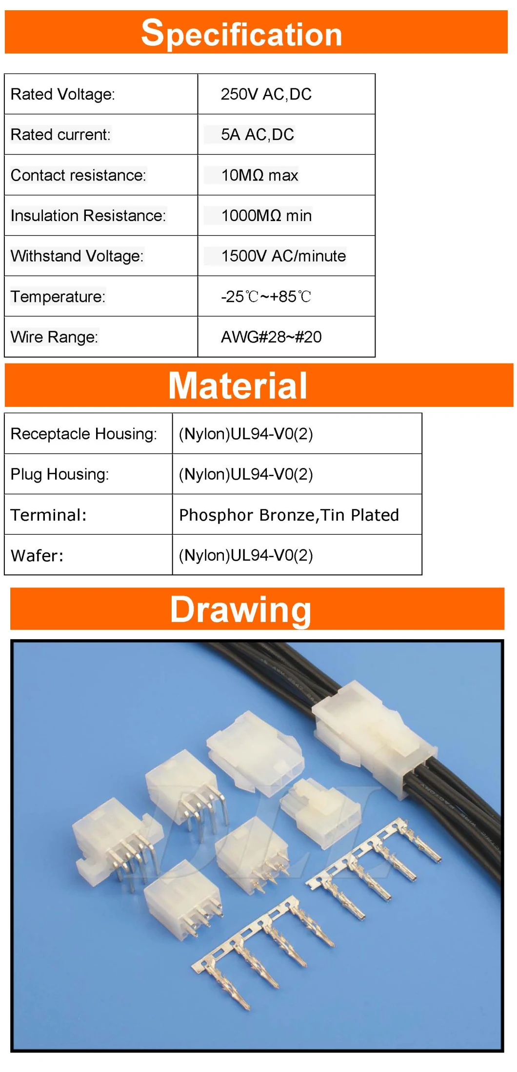 1mm-10mm Pitch Wire to Board Wire to Wire Connectors