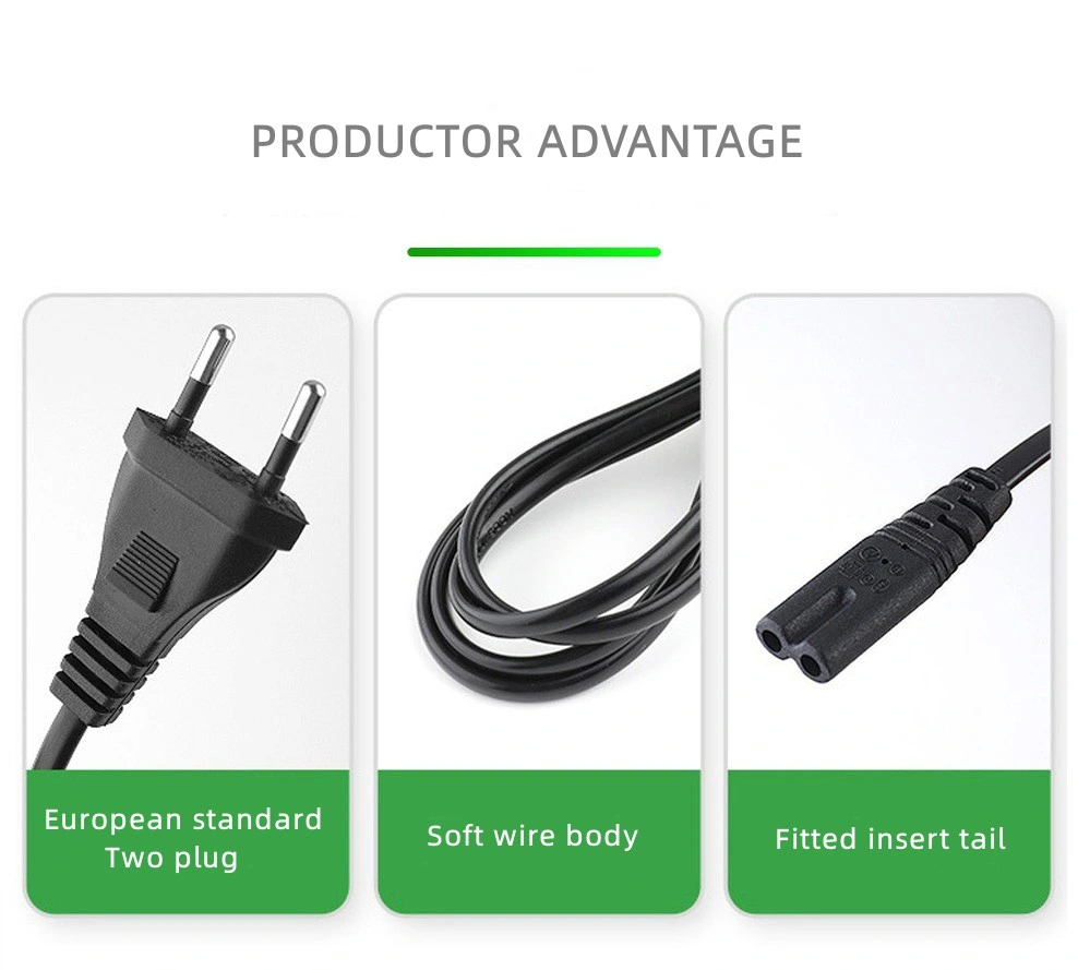 European Standard 2 Pin 3 Pin Power Cord with C13 Connector