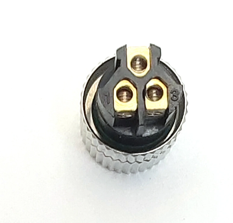 Wireless Right Angle M8 Round Plug Circular Connector Female 3 Pin Field-Wireable